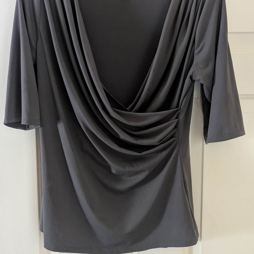 Draped Black Women’s Top